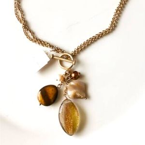 Lia Sophia, natural charm 17” necklace, NWT, NIP.